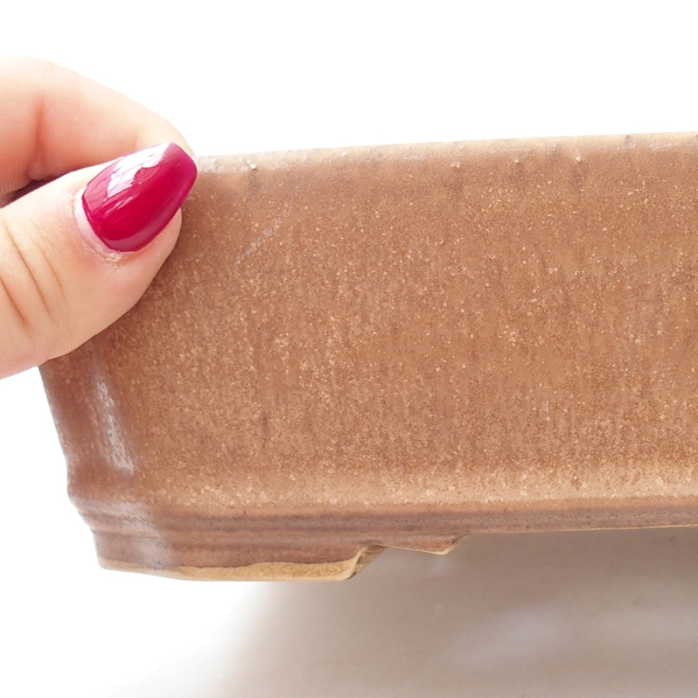 Cuenco bonsái de cerámica 21 x 18 x 6 cm, rosa