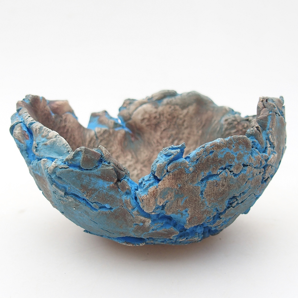 Concha de cerámica 11 x 11 x 6,5 cm , color azul