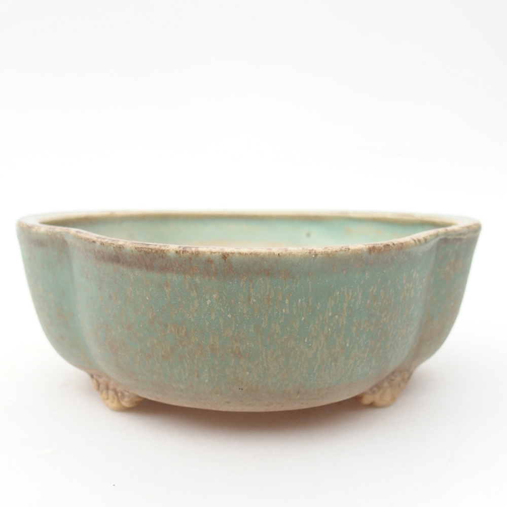 Cuenco bonsái de cerámica 13,5 x 13 x 5 cm, verde