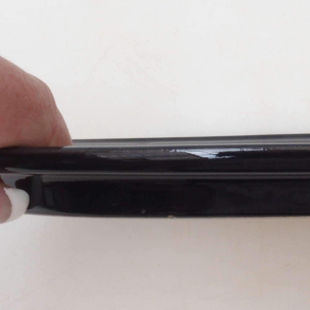 Platillo oval Bonsai S - 20 x 16,5 x 1,5 cm - negro