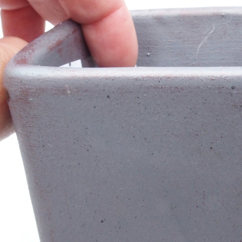 Cuenco bonsái de cerámica 8,5 x 8,5 x 10,5 cm, color metálico