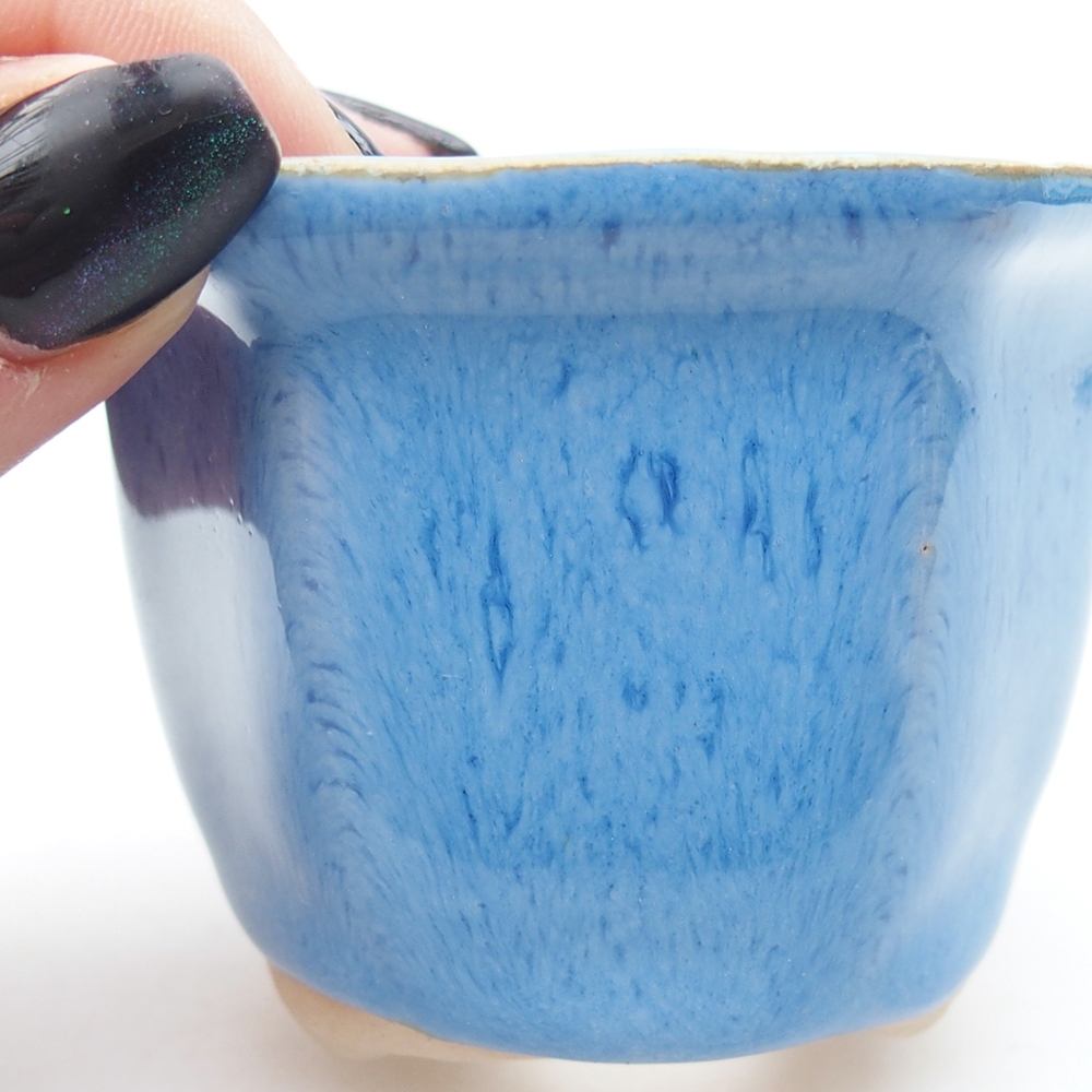 Cuenco mini bonsái 4 x 6,5 x 5 cm, color azul