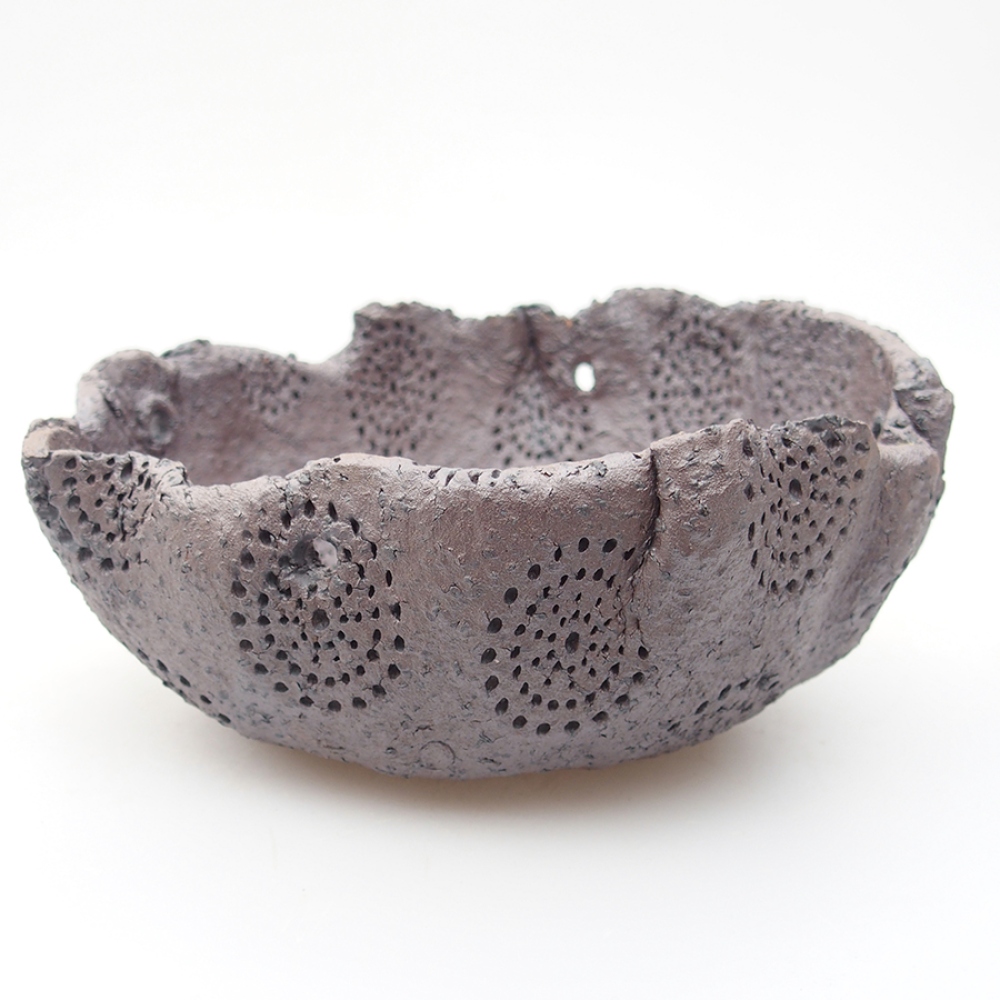 Concha de cerámica 14 x 12 x 6,5 cm , color metálico