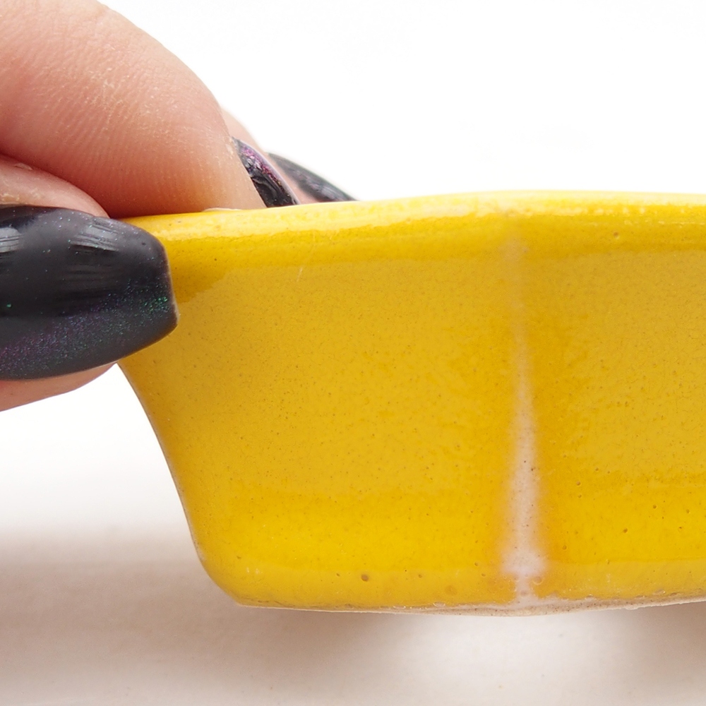 Cuenco mini bonsái 6 x 5,5 x 2,5 cm, amarillo