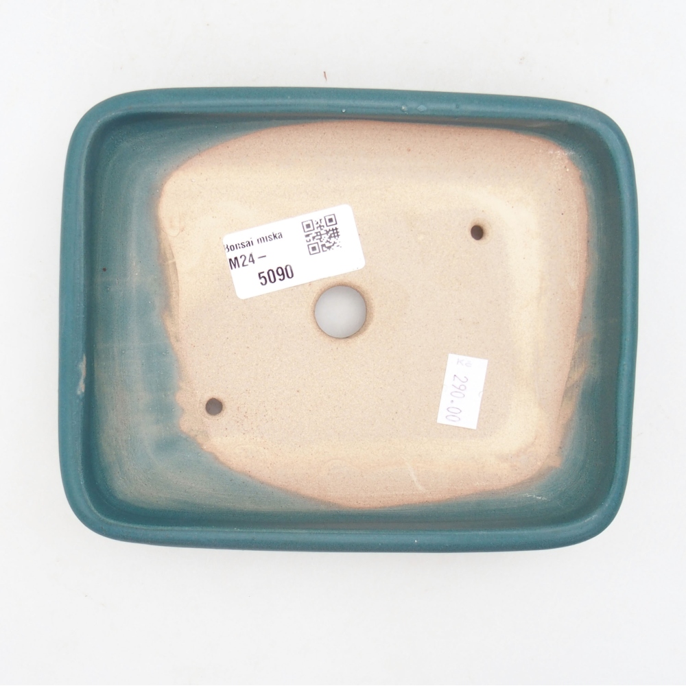 Cuenco bonsái de cerámica 17 x 14 x 3,5 cm, color azul