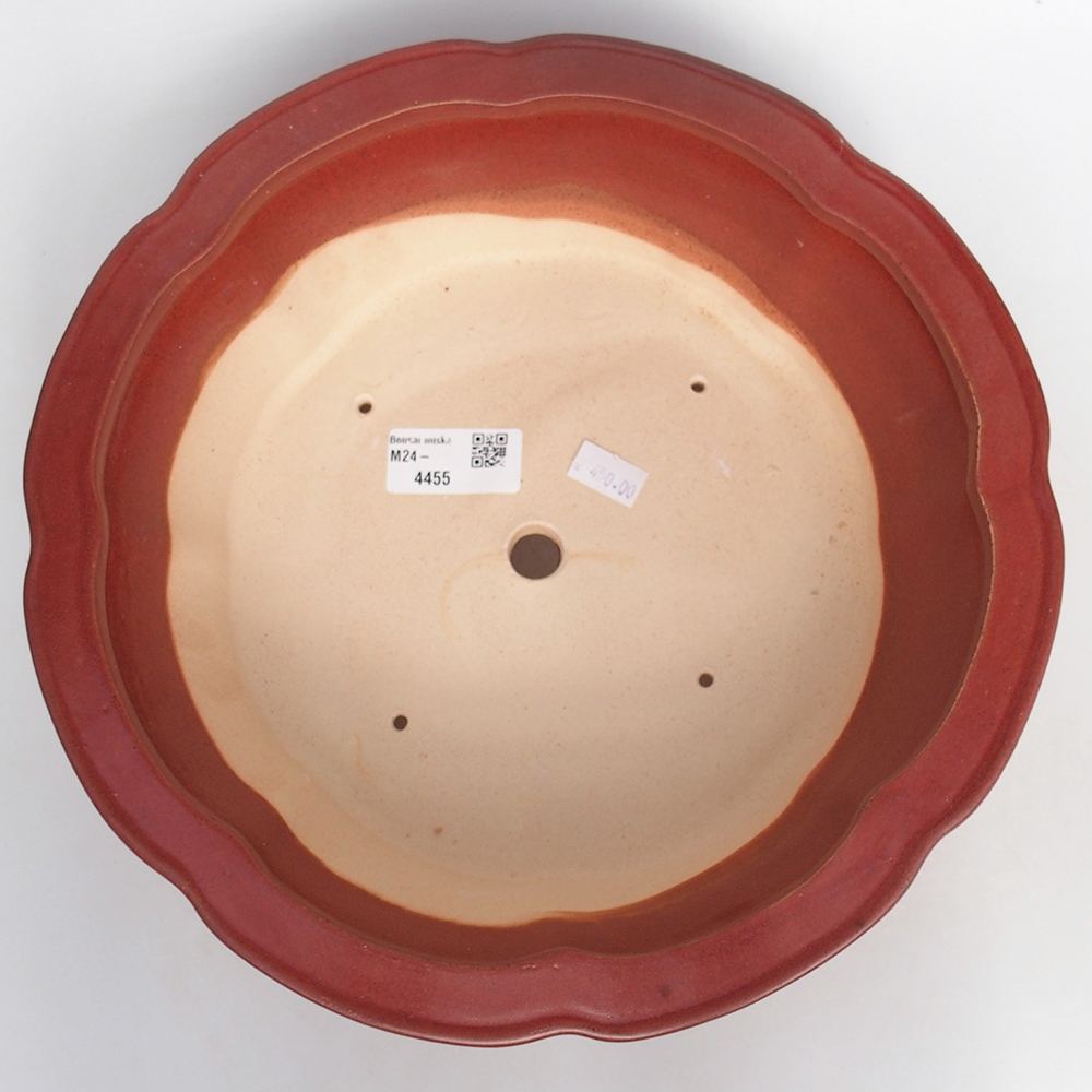 Cuenco bonsái de cerámica 26 x 26 x 8 cm, rosa