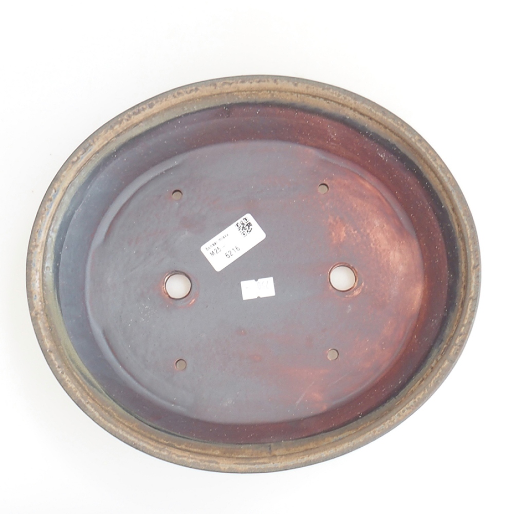 Cuenco bonsái de cerámica 27 x 24 x 6 cm, marrón