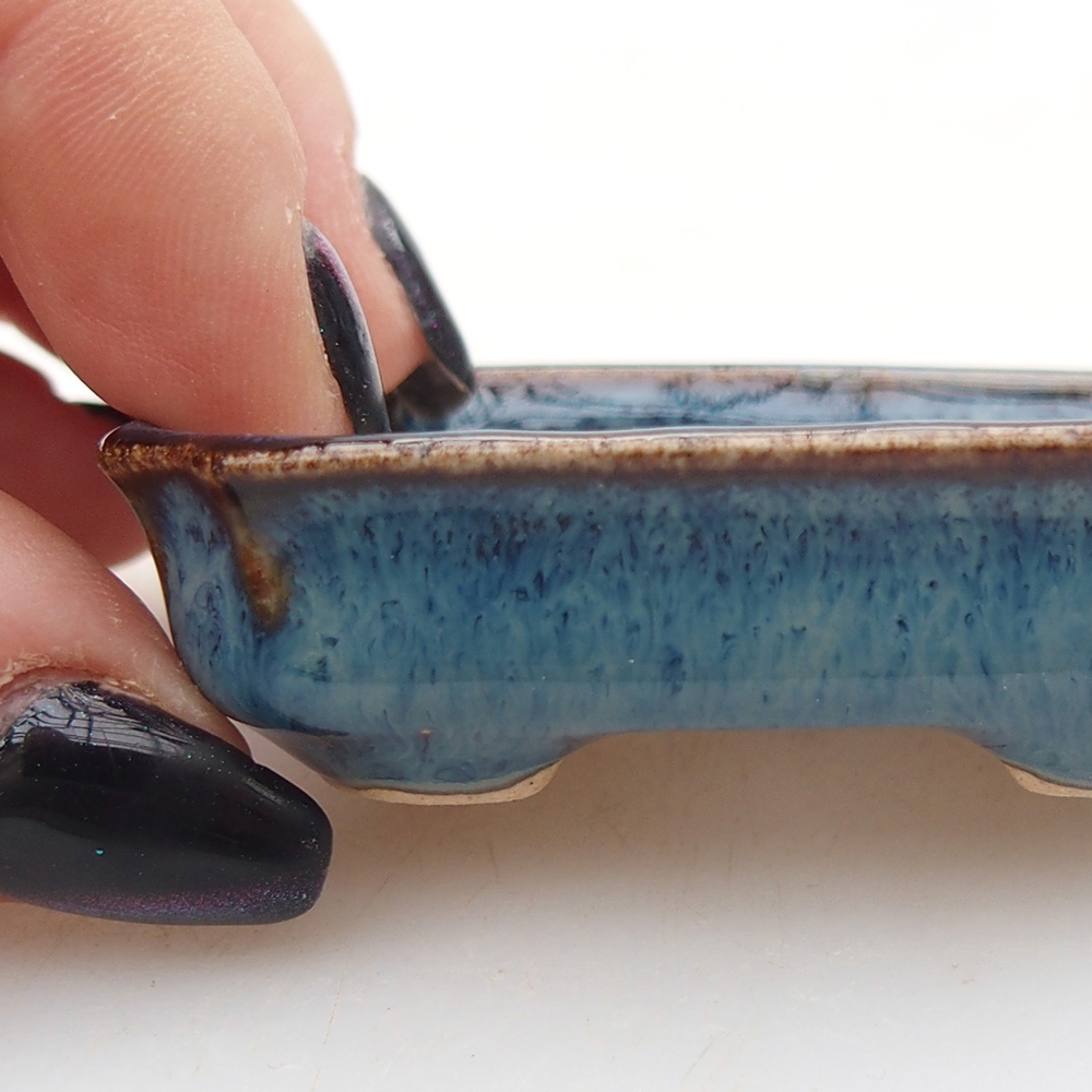 Cuenco mini bonsái 6 x 4 x 1,5 cm, color azul
