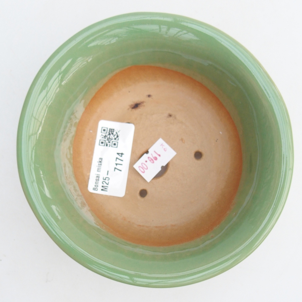 Cuenco bonsái de cerámica 13 x 13 x 5 cm, verde