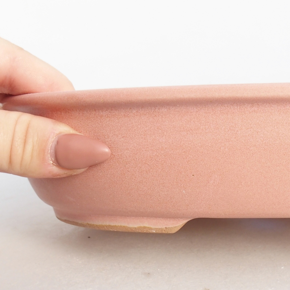 Cuenco bonsái de cerámica 22 x 17 x 5 cm, rosa