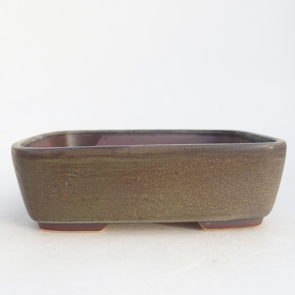 Cuenco bonsái de cerámica 14,5 x 12 x 4,5 cm, verde