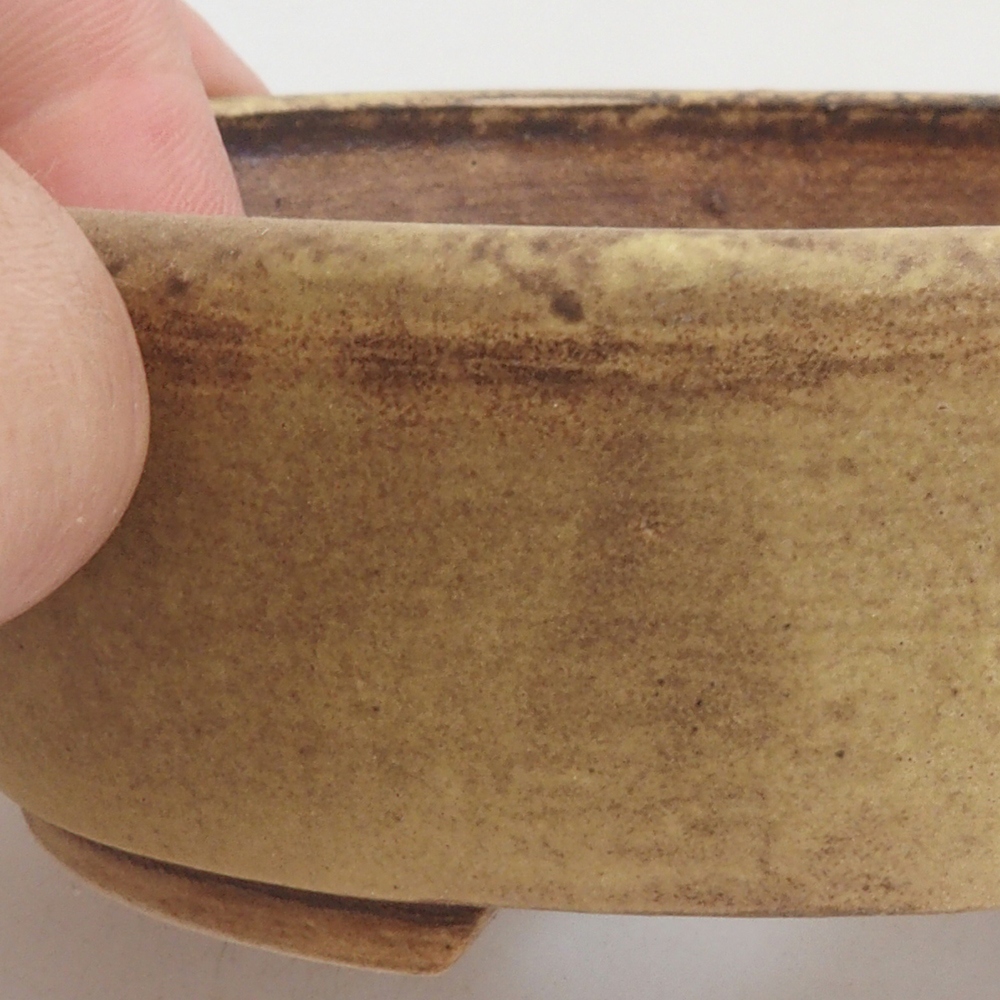 Cuenco bonsái de cerámica 10 x 8,5 x 4 cm, marrón