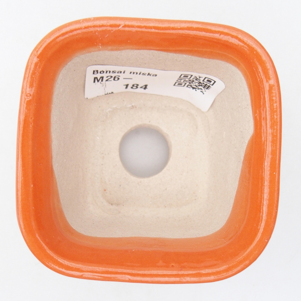 Cuenco mini bonsái 6,5 x 6,5 x 4,5 cm, naranja