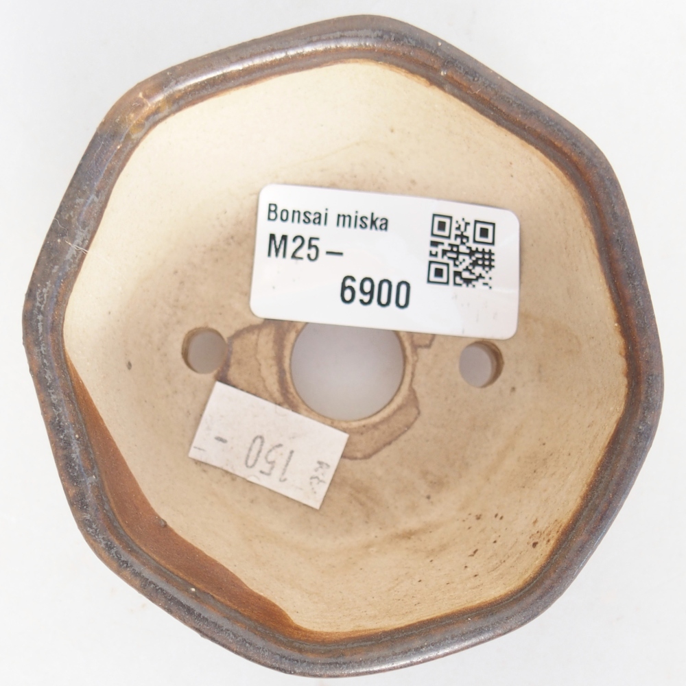 Cuenco bonsái de cerámica 8 x 7,5 x 4 cm, marrón