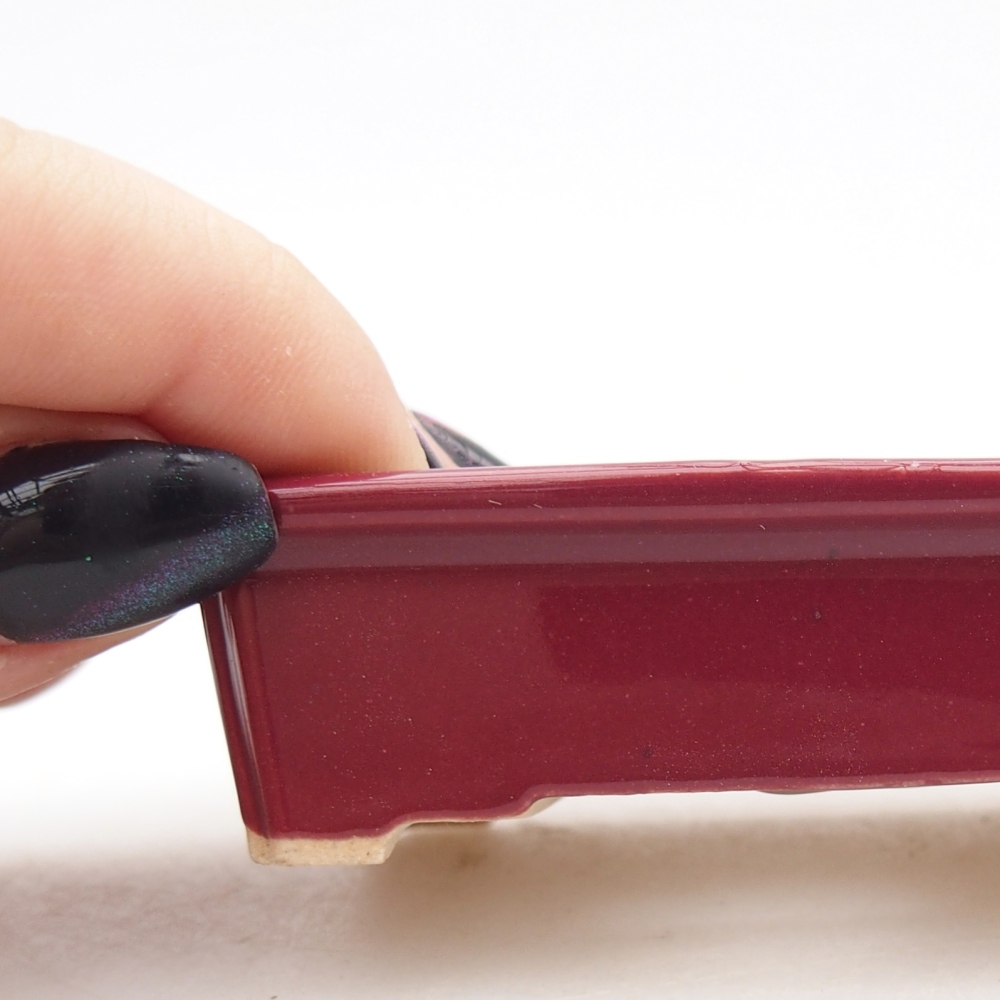 Cuenco mini bonsái 7,5 x 5 x 2 cm, burdeos