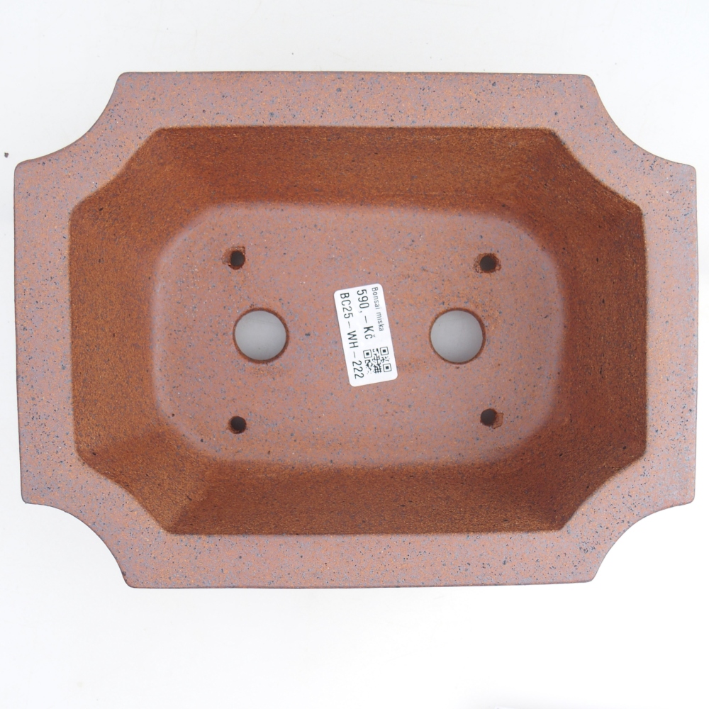 Cuenco bonsái de cerámica 23,5 x 17,5 x 8,5 cm, marrón