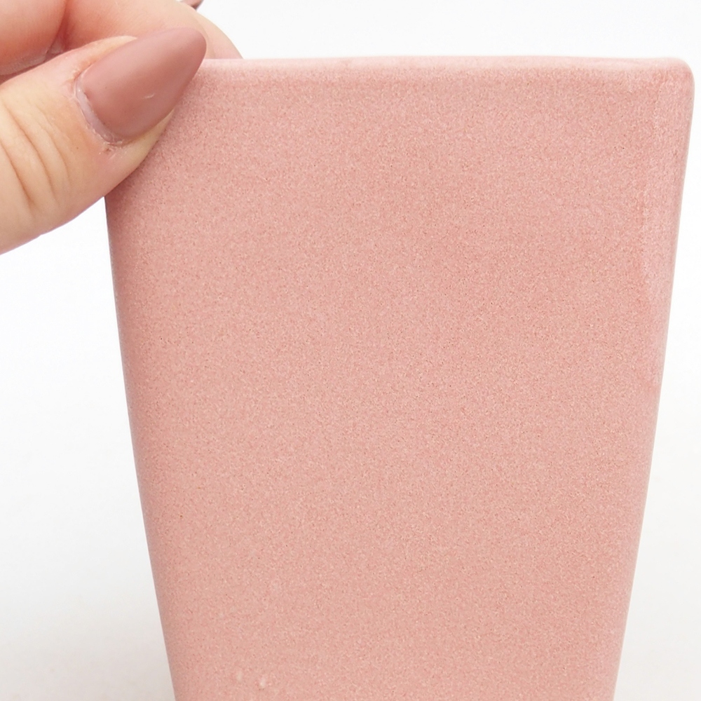 Cuenco bonsái de cerámica 8,5 x 8,5 x 11,5 cm, rosa