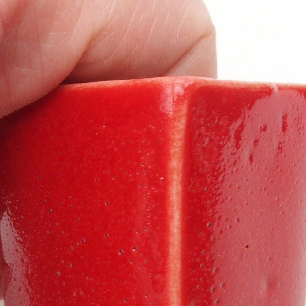 Mini cuenco bonsái 3 x 3 x 5,5 cm, color rojo