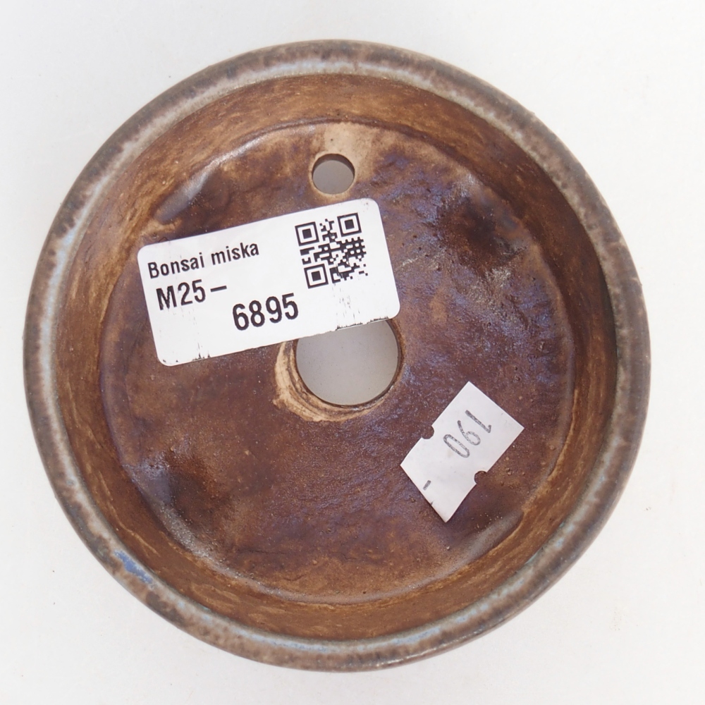 Cuenco bonsái de cerámica 9 x 9 x 3,5 cm, color azul