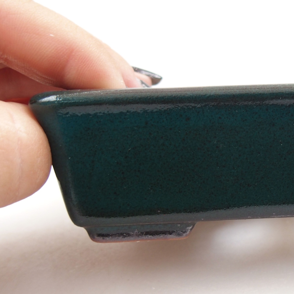 Cuenco bonsái de cerámica 22 x 17 x 5 cm, verde