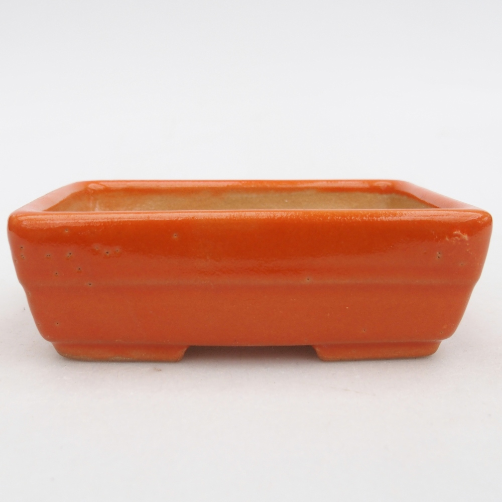 Cuenco bonsái de cerámica 10 x 7 x 3 cm, naranja