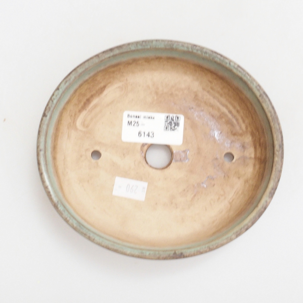 Cuenco bonsái de cerámica 10 x 8,5 x 4 cm, marrón