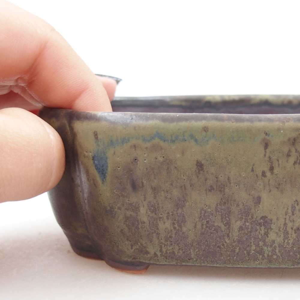 Cuenco bonsái de cerámica 22 x 17 x 5 cm, verde