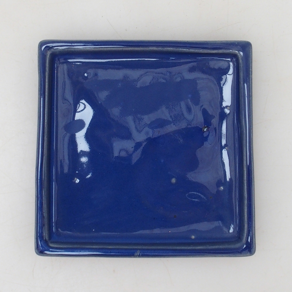 Bandeja bonsai cuadrada M - 10 x 10 x 1,5 cm - azul
