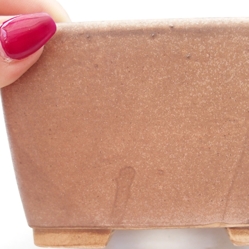 Cuenco bonsái de cerámica 10,5 x 10,5 x 7 cm, rosa