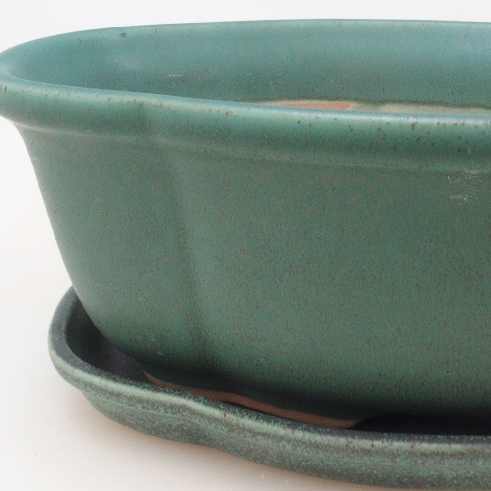 Bonsai cuenco + platillo H75 - verde