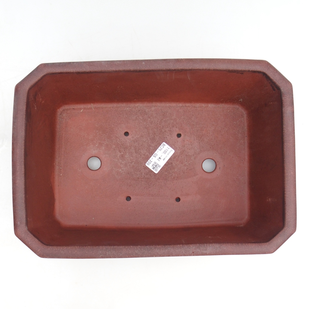 Cuenco bonsái de cerámica 32,5 x 22,5 x 11,5 cm, marrón