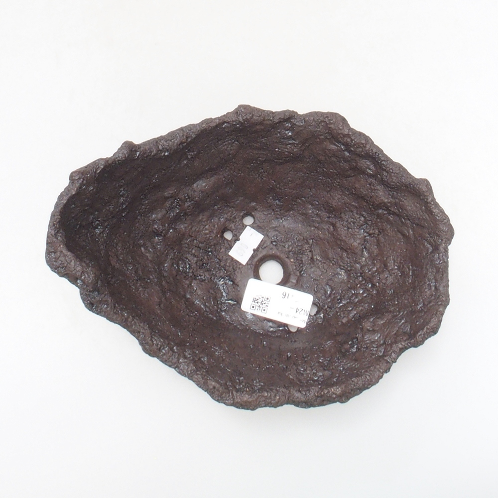 Concha de cerámica 18 x 14 x 14 cm , color marrón