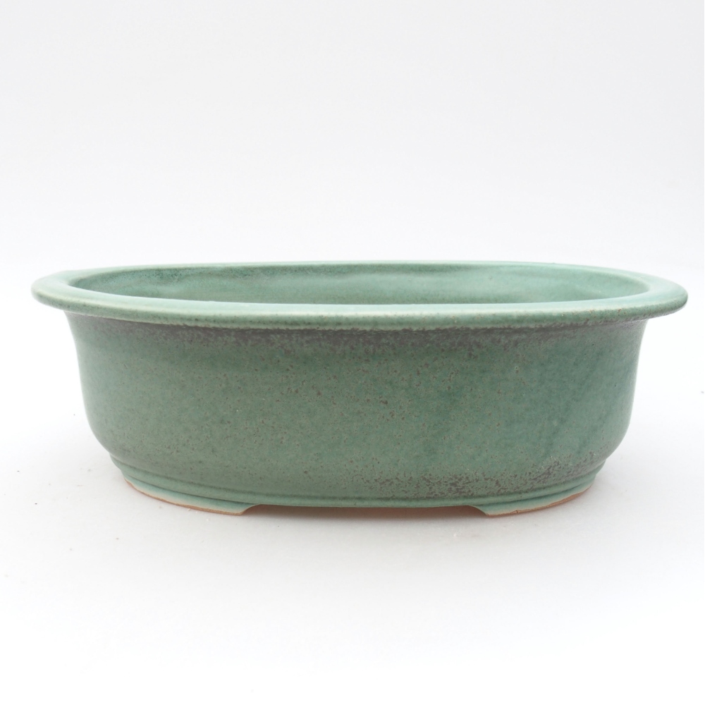 Cuenco bonsái de cerámica 23 x 19,5 x 7 cm, verde