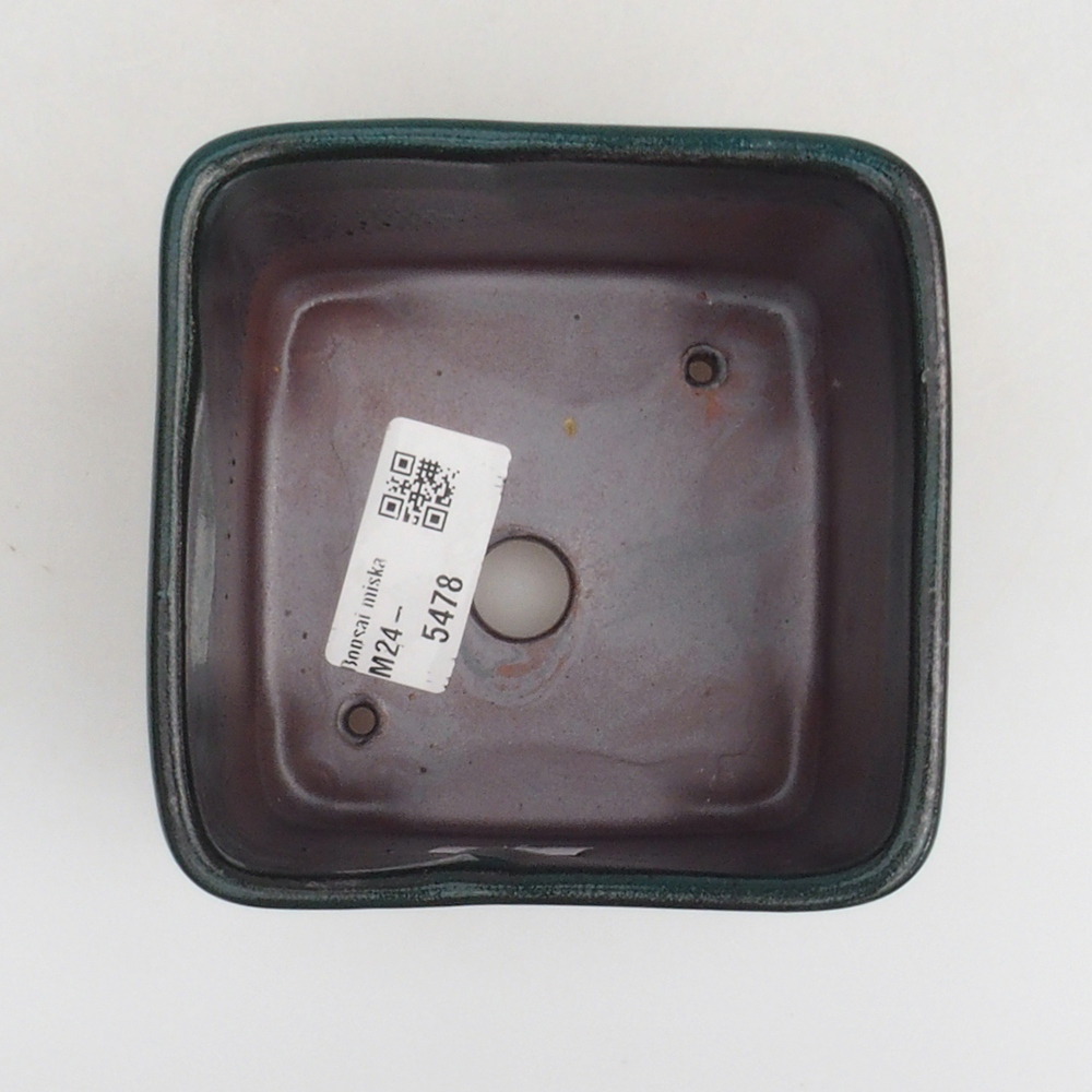 Cuenco bonsái de cerámica 10 x 10 x 8 cm, verde