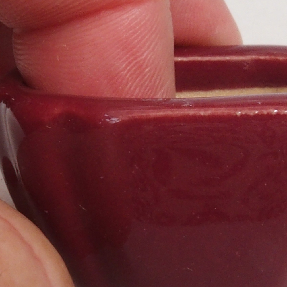 Cuenco mini bonsái 4,5 x 4,5 x 2,5 cm, burdeos