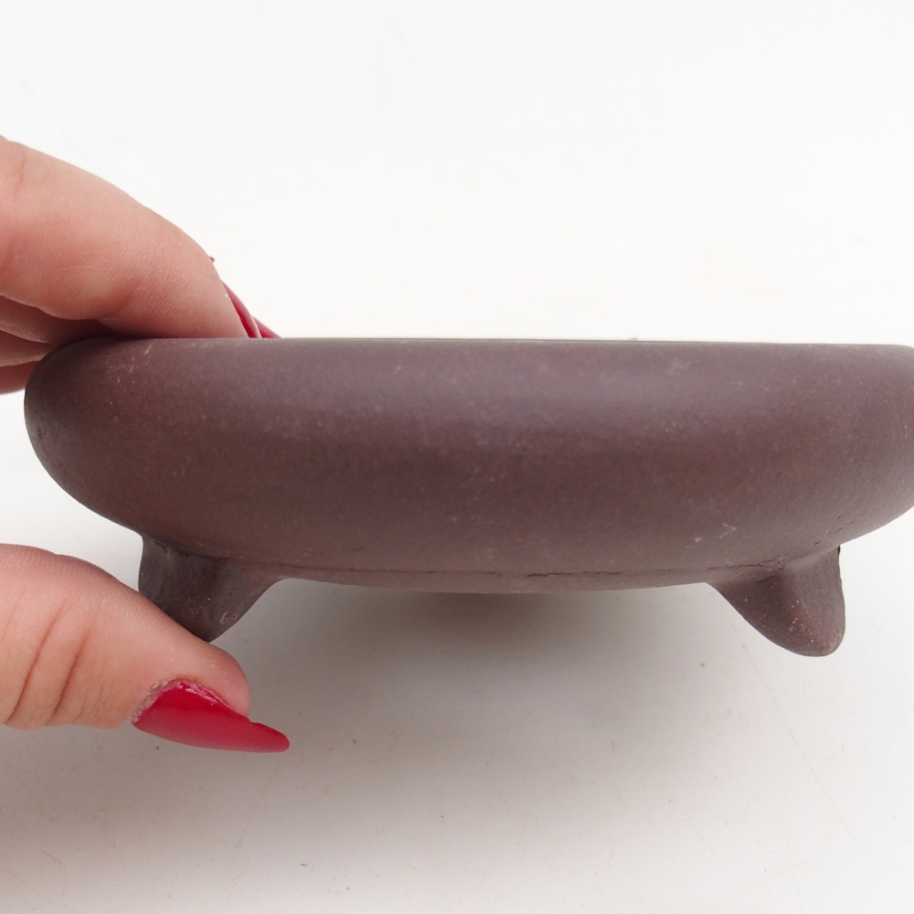 Cuenco bonsái de cerámica 11,5 x 11,5 x 4 cm, marrón