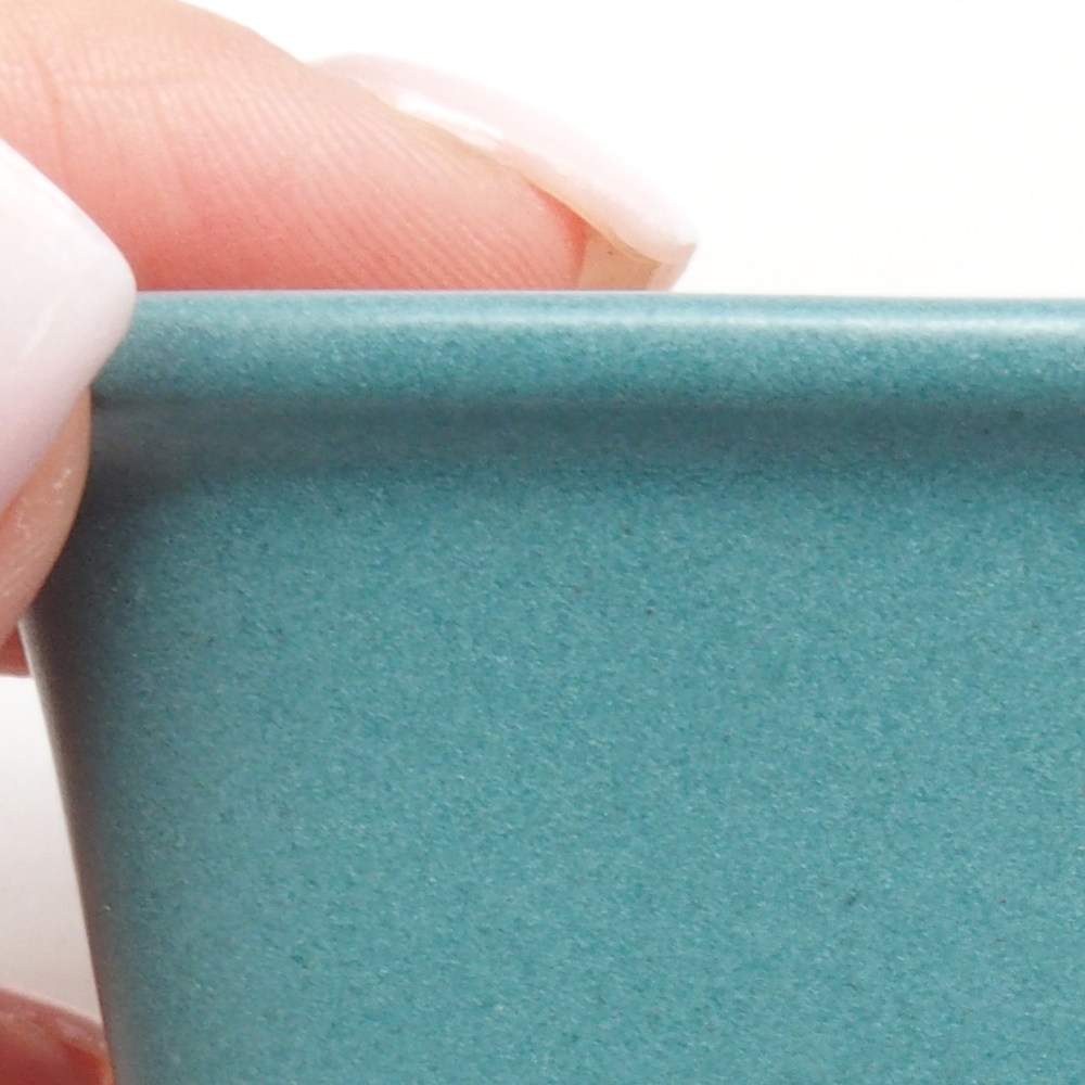 Cuenco bonsái de cerámica 6,5 x 5,5 x 4 cm, color azul