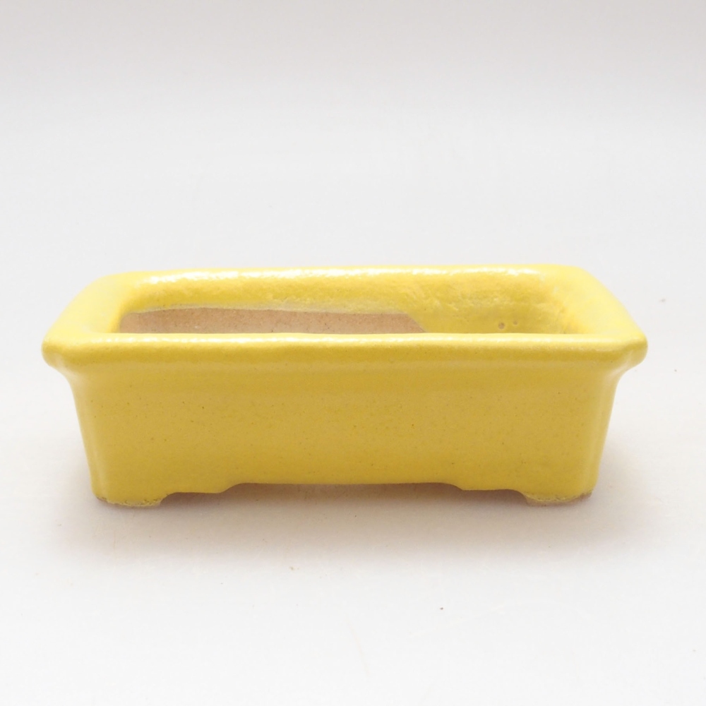 Cuenco bonsái de cerámica 7 x 4,5 x 2 cm, amarillo