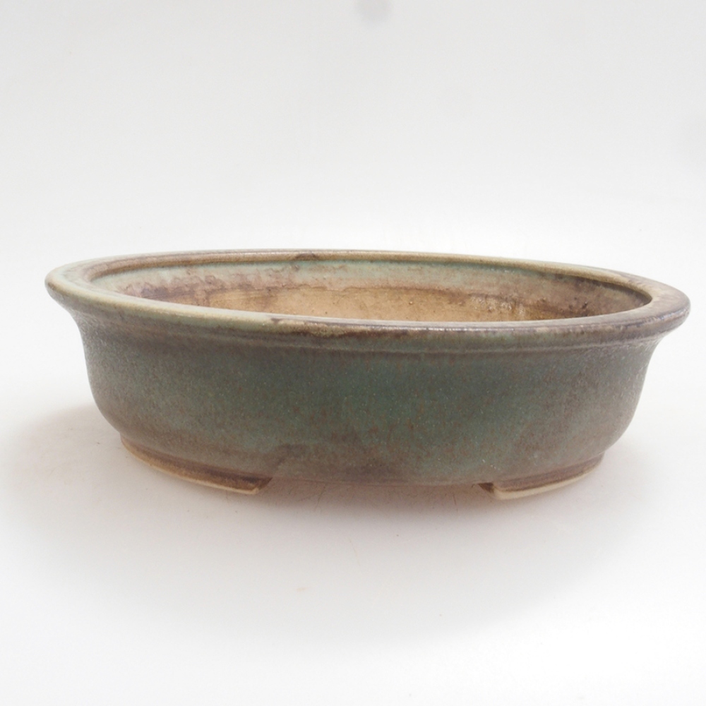 Cuenco bonsái de cerámica 10 x 8,5 x 4 cm, marrón