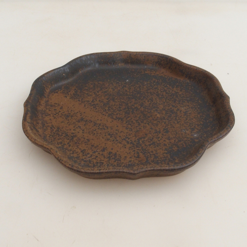 Cuenco de cerámica H06 - 14 x 14 x 1,5 cm - marrón