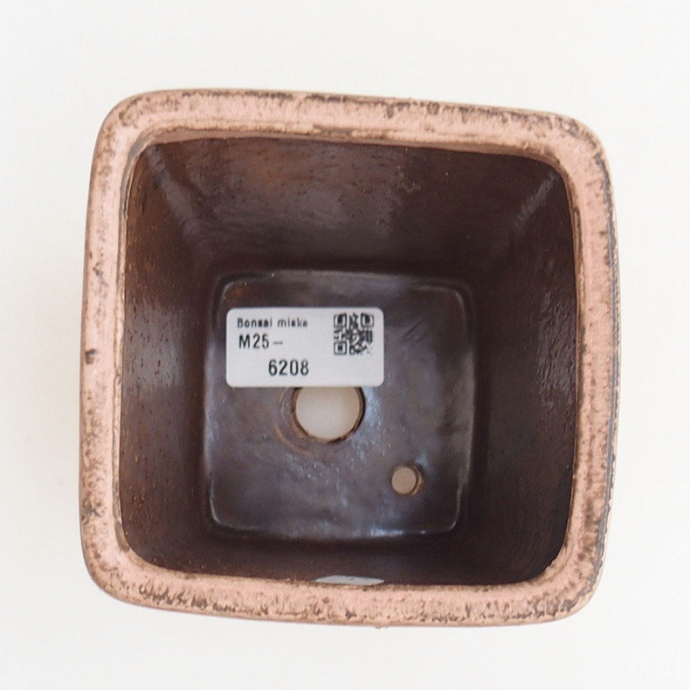 Cuenco bonsái de cerámica 10 x 10 x 12 cm, rosa
