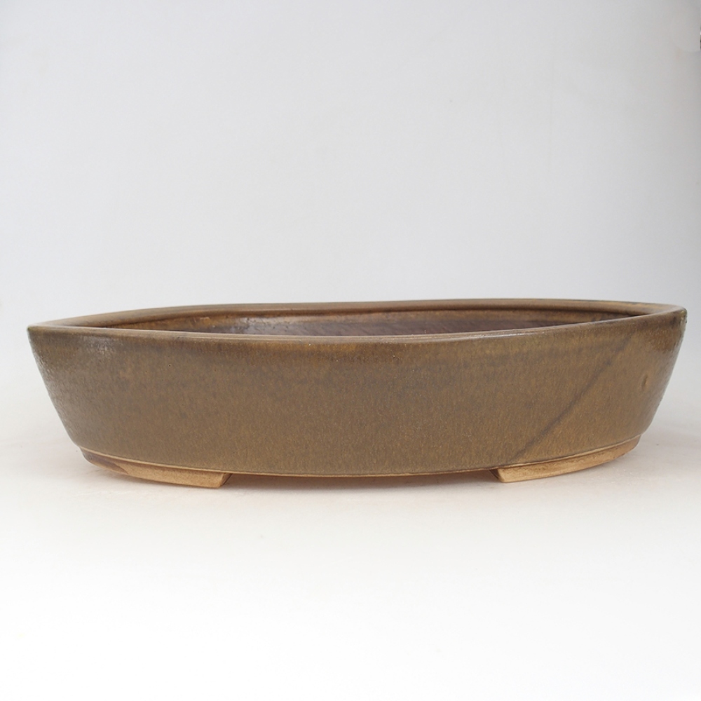 Cuenco bonsái de cerámica 32 x 28 x 6 cm, marrón