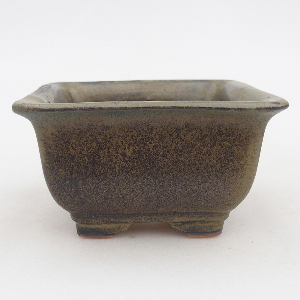 Cuenco bonsái de cerámica 10 x 10 x 6 cm, burdeos