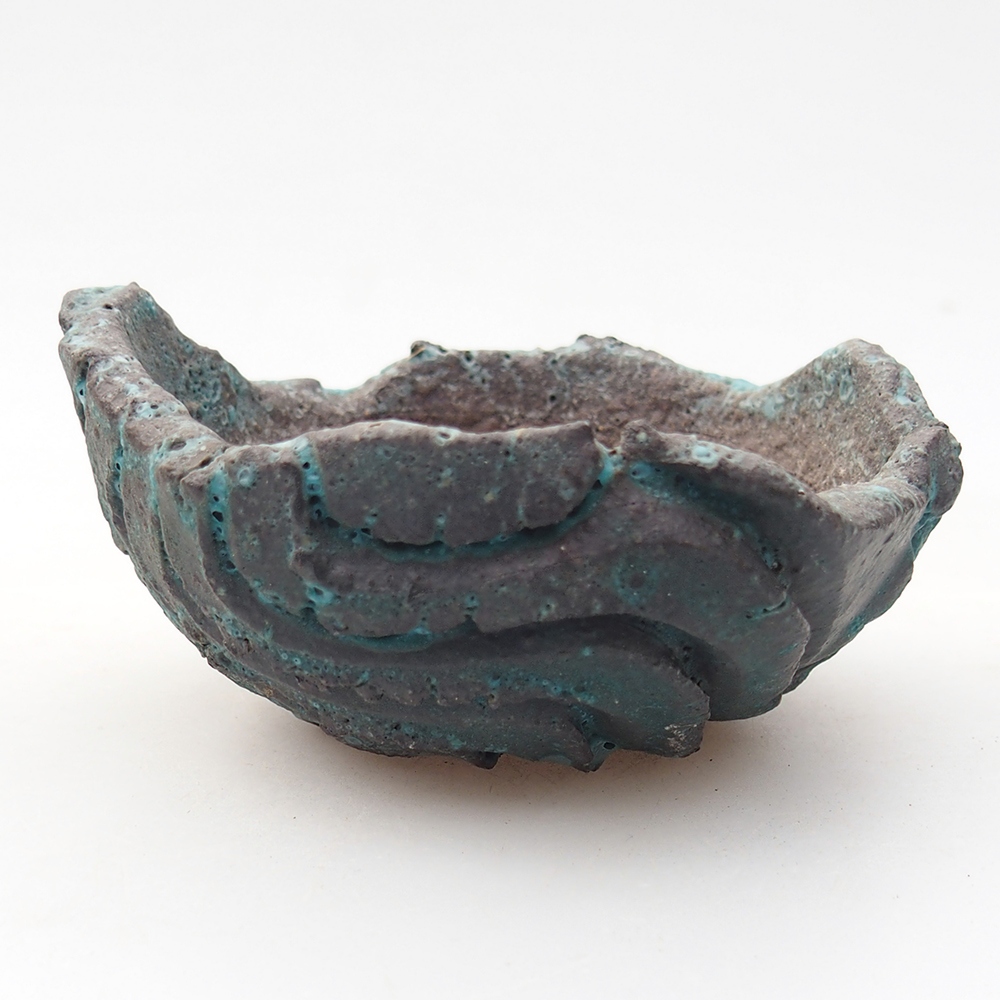 Concha de cerámica 9 x 8,5 x 4,5 cm , color azul