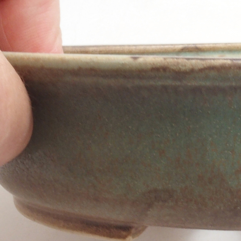 Cuenco bonsái de cerámica 10 x 8,5 x 4 cm, marrón