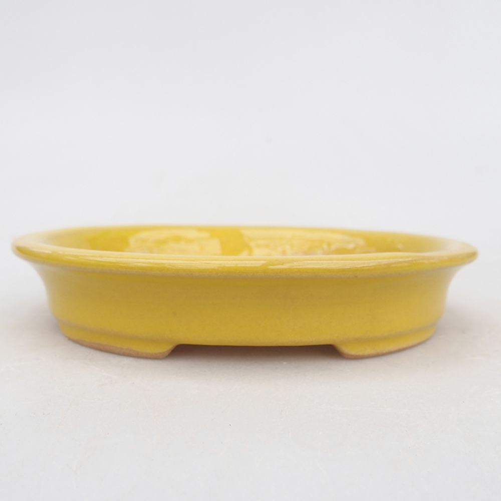 Cuenco bonsái de cerámica 13 x 11 x 2,5 cm, amarillo