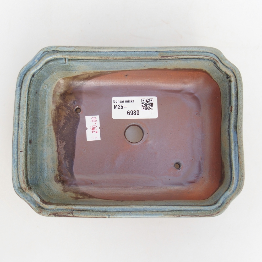 Cuenco bonsái de cerámica 18 x 13,5 x 5 cm, gris