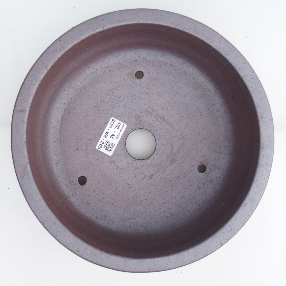 Cuenco bonsái de cerámica 25,5 x 25,5 x 9,5 cm, color metálico