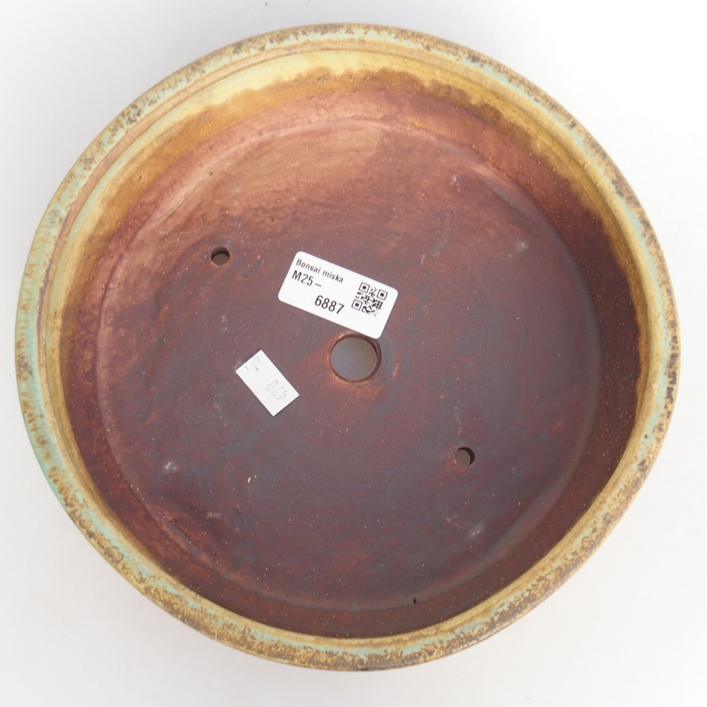 Cuenco bonsái de cerámica 21 x 21 x 6 cm, verde