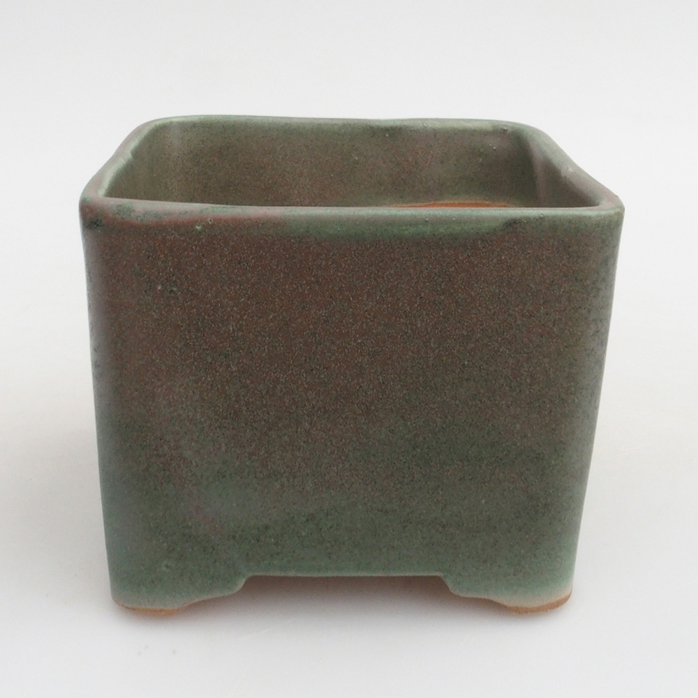 Cuenco bonsái de cerámica 10 x 10 x 8 cm, verde